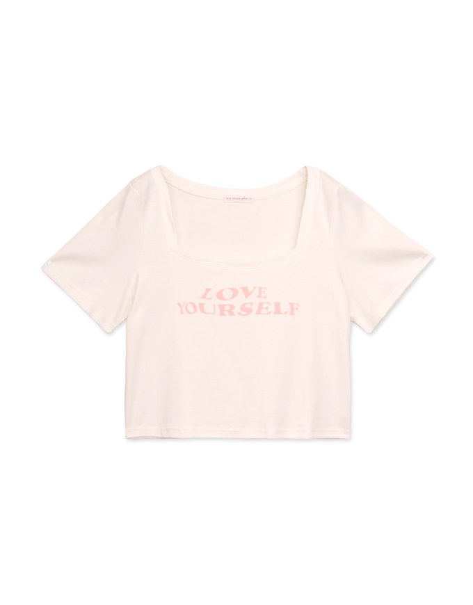 Love Yourself Square Neck Tee