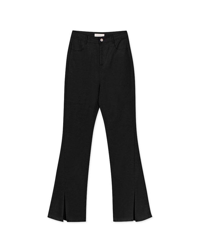 Slim Front Slit Flare Pants