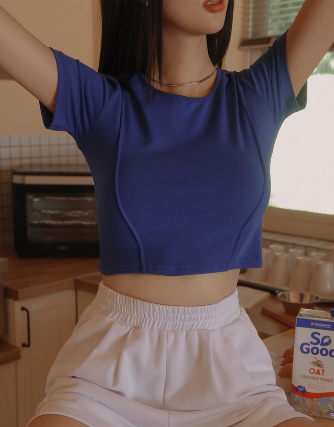 Structured Stitch Crop Top