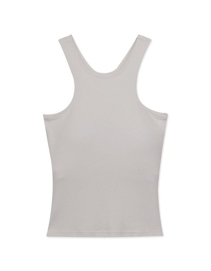 Plain Cut Shoulder Padded Tank Top