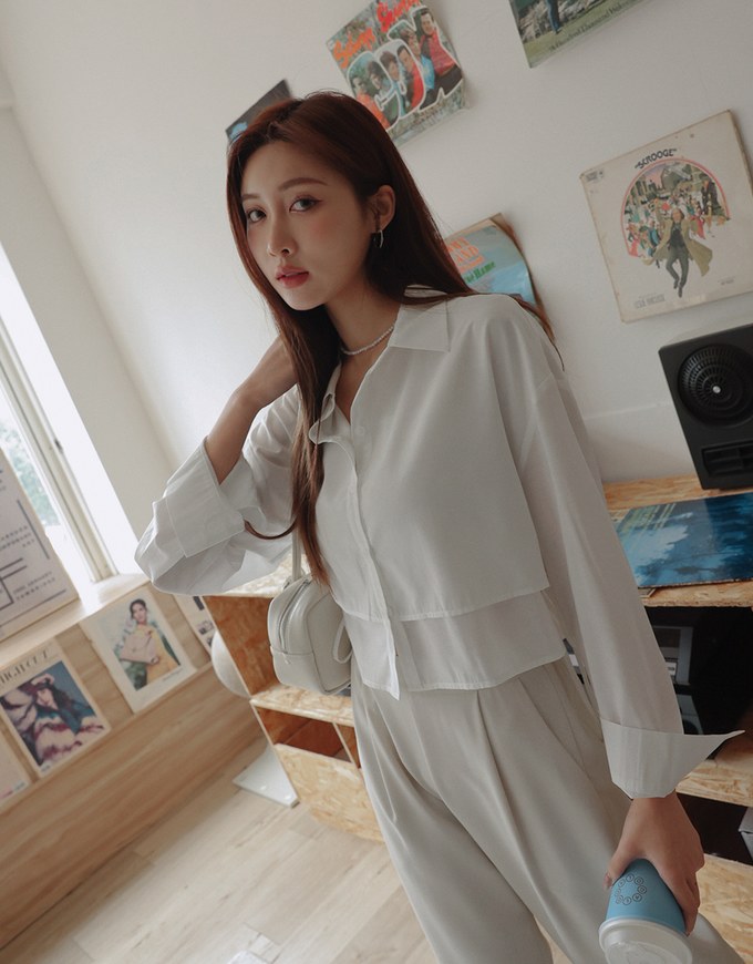 Layered Side Tie Blouse