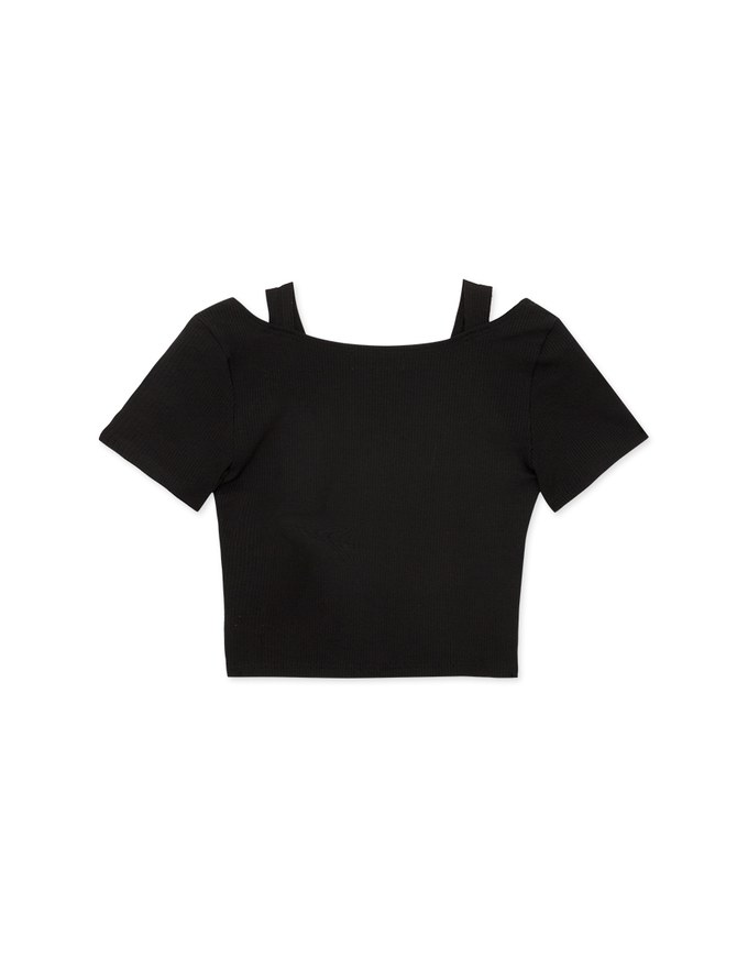 Dual Strap Cut Out Knit Top