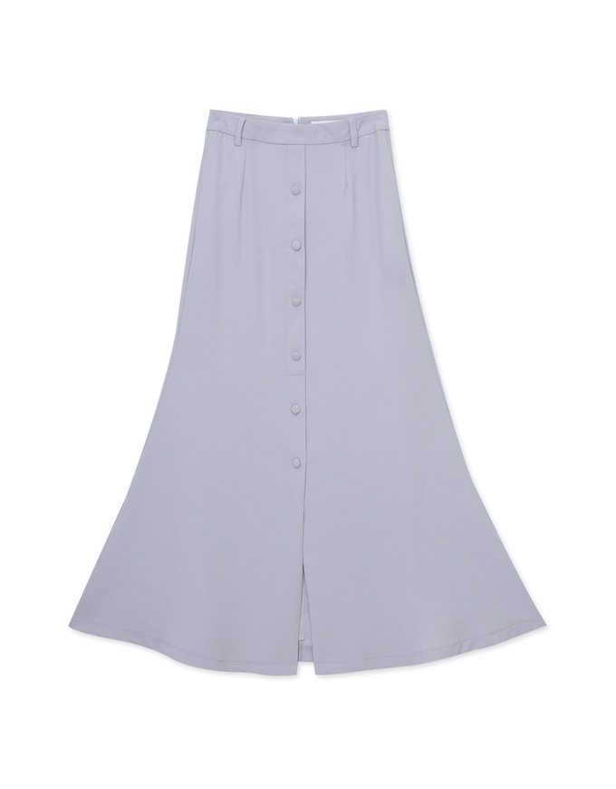 French Style Front Slit Long Skirt