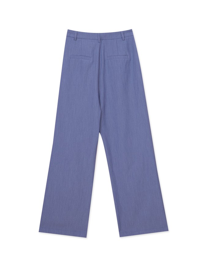 Chic Suit Pleated High Waist Wide Pants Culottes