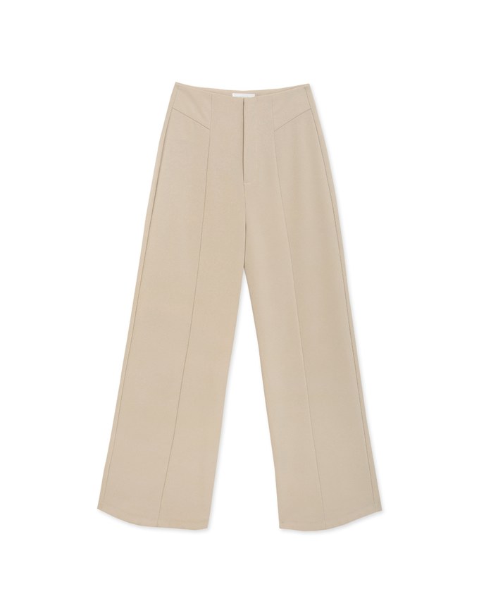 Regular Length High Waist Straight Leg Trousers