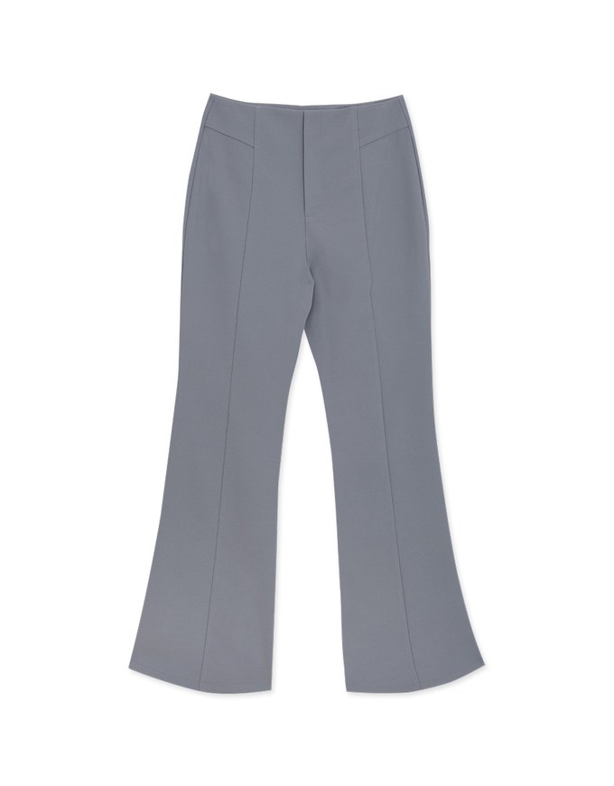 Extended Length High Waist Flared Trousers