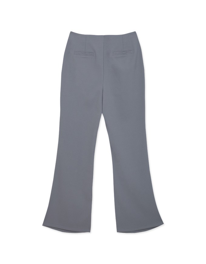 Extended Length High Waist Flared Trousers