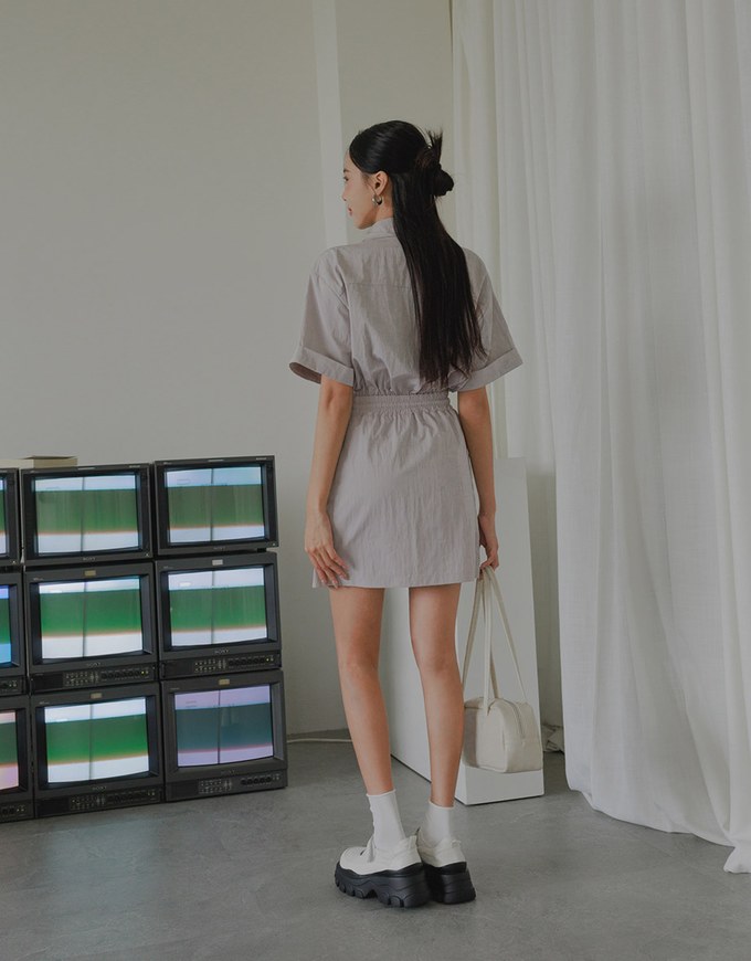 Cargo Shirt Mini Dress