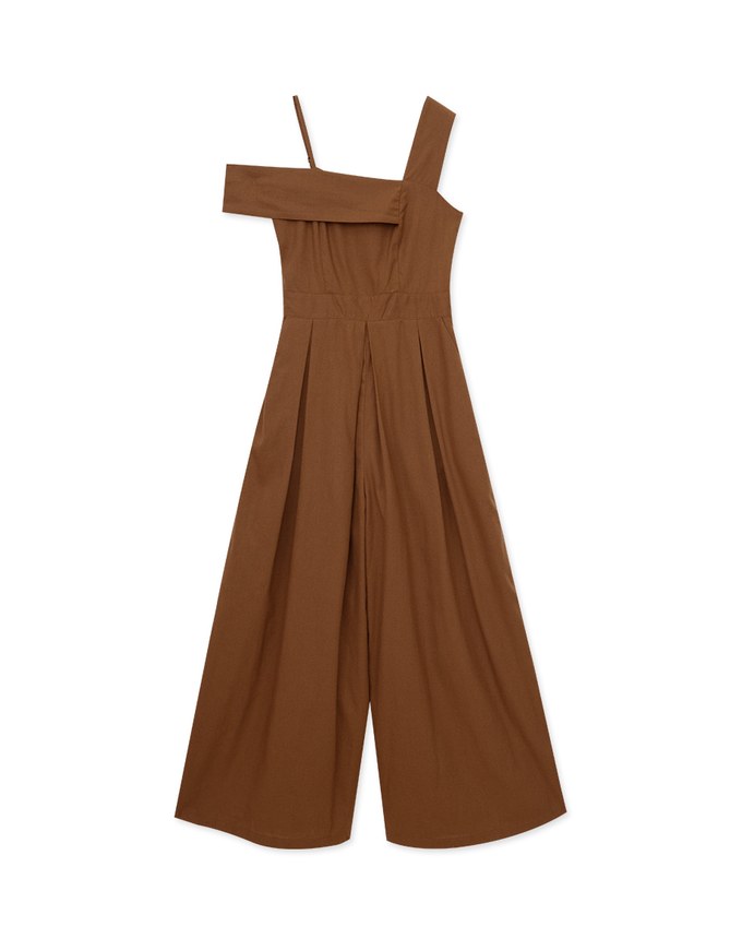 Bohemian Boho Style Asymmetric Ruffled Jumpsuit