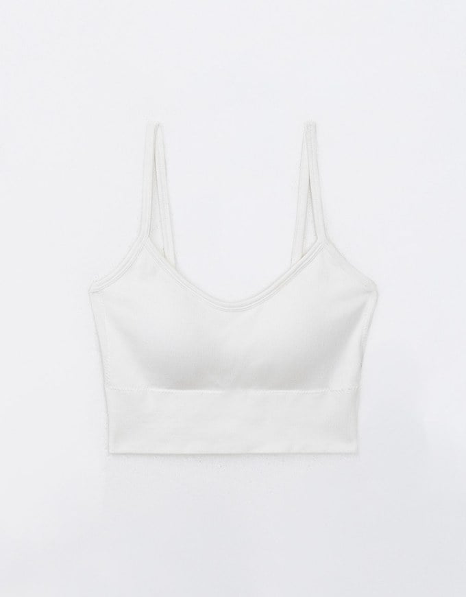 Soft Touch Cotton Seamless Spaghetti Strap Bra Top