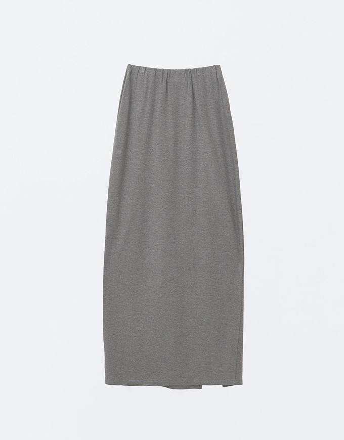 Solid Color Fleece Lined Side Slit Accent Maxi Skirt