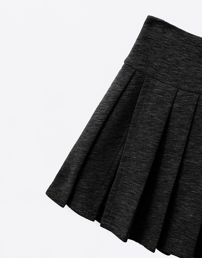 AIRY HOURGLASS Pleated A Line Mini Skirt