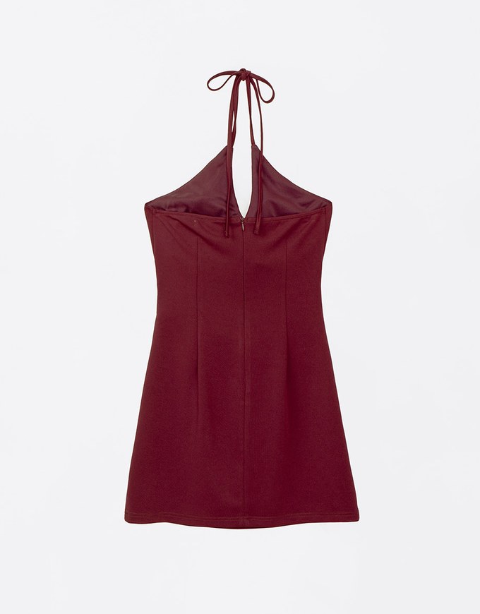 [Mercedes' Design] Sexy Hollow Out Halter Neck Mini Dress