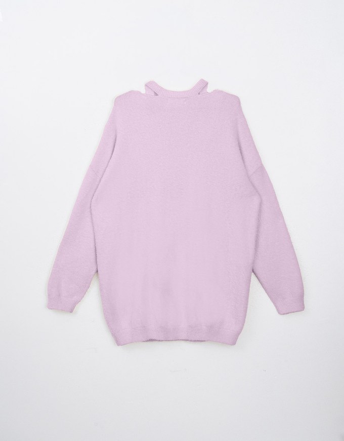 Mohair Blend Halter Neck Loose Sweater