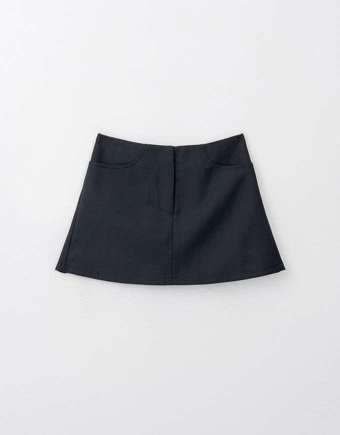 Hidden Placket Mini Skorts With Suit Design