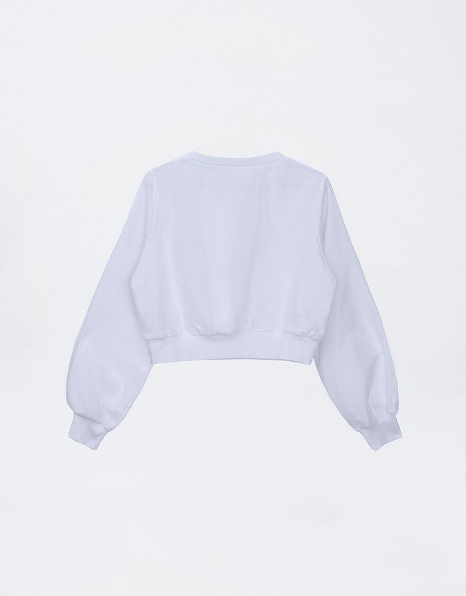 Long Sleeve Textured Layered Sheer Top