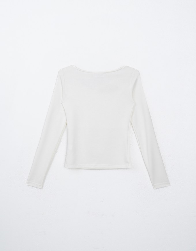 Asymmetrical Hollow Out Long Sleeve Top