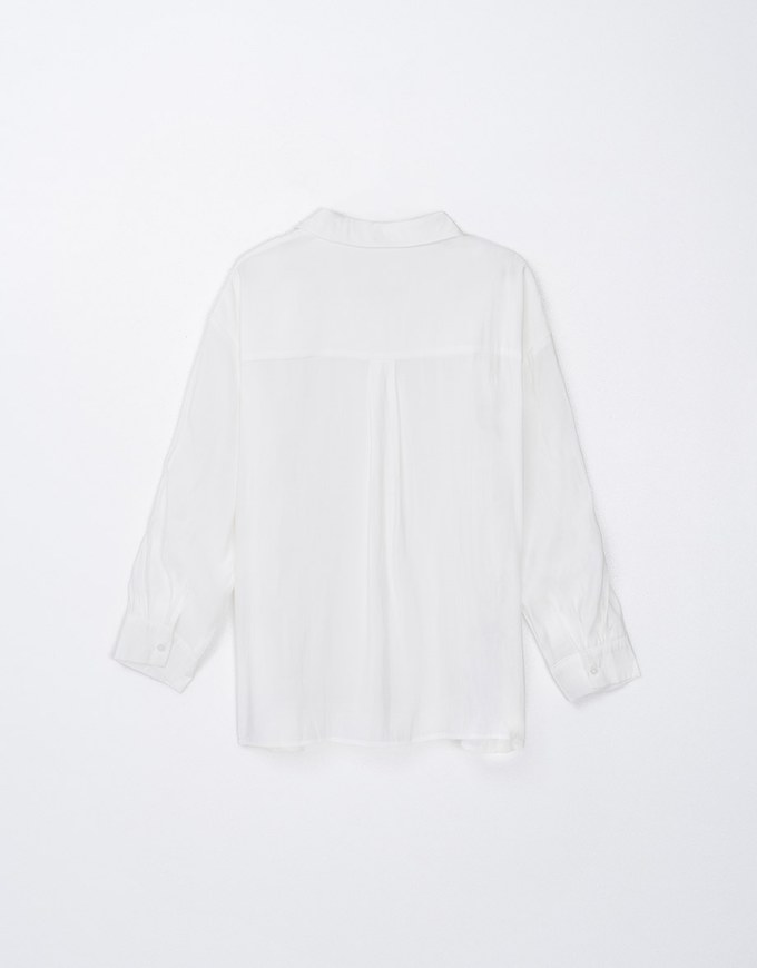 Lightly Sheer Bow Tie Blouse