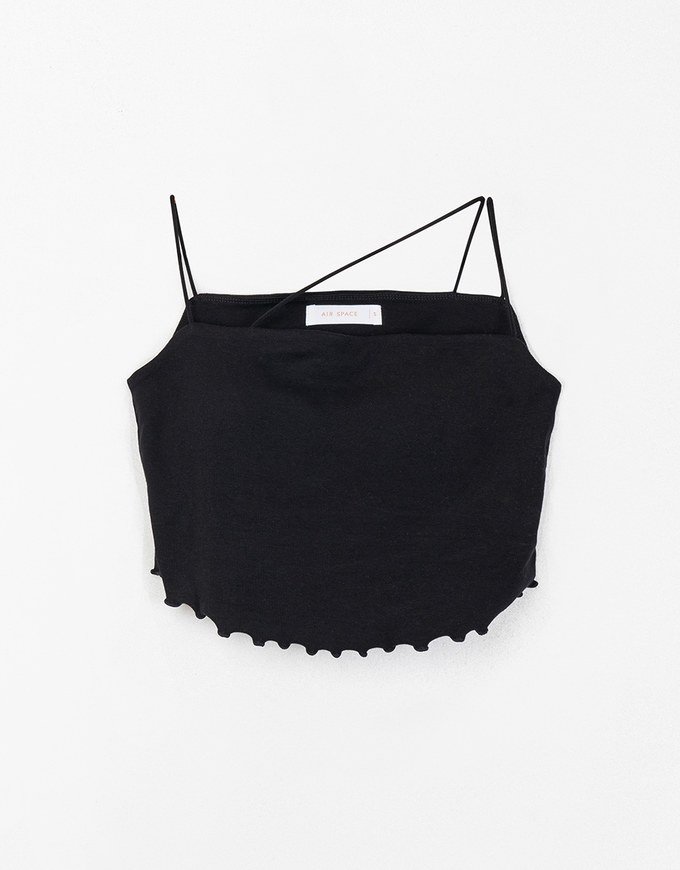 Ruffled Asymmetrical Padded Cami Top