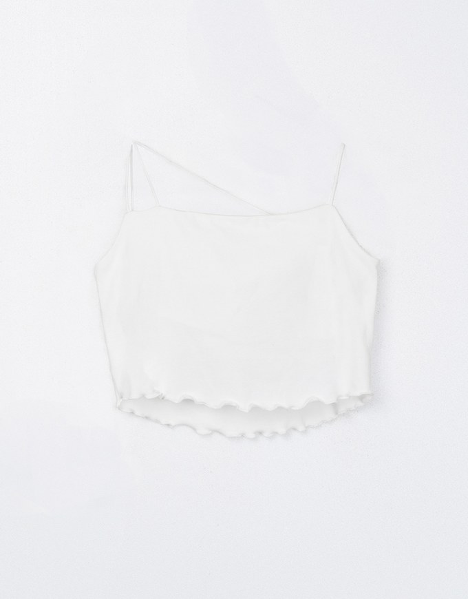 Ruffled Asymmetrical Padded Cami Top