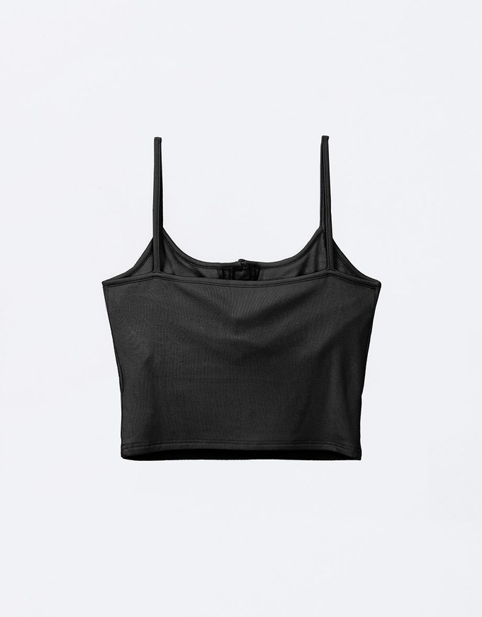 WARM↑UP Thin Heating Button Front Cami Bra Top