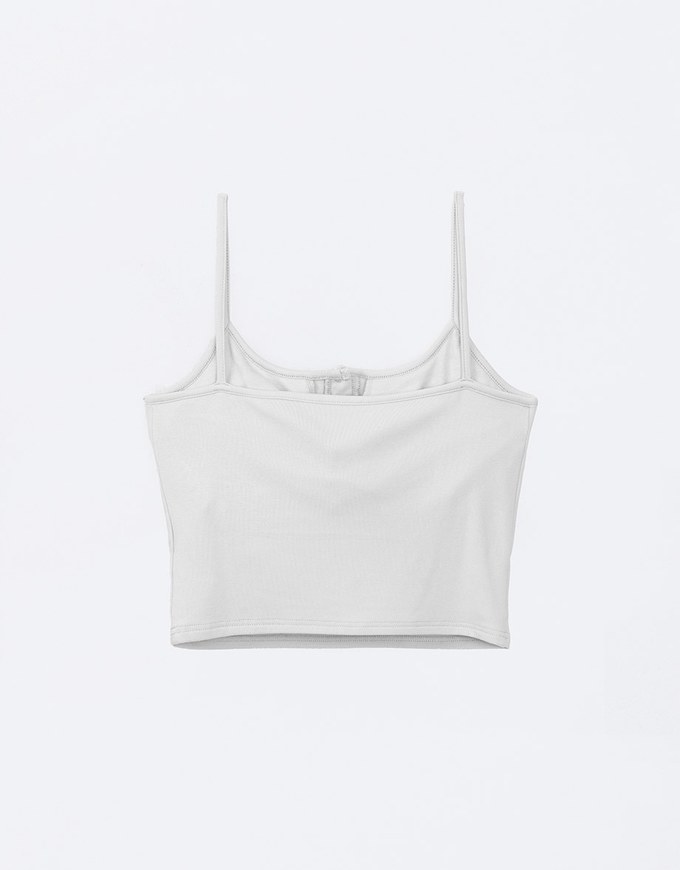 WARM↑UP Thin Heating Button Front Cami Bra Top