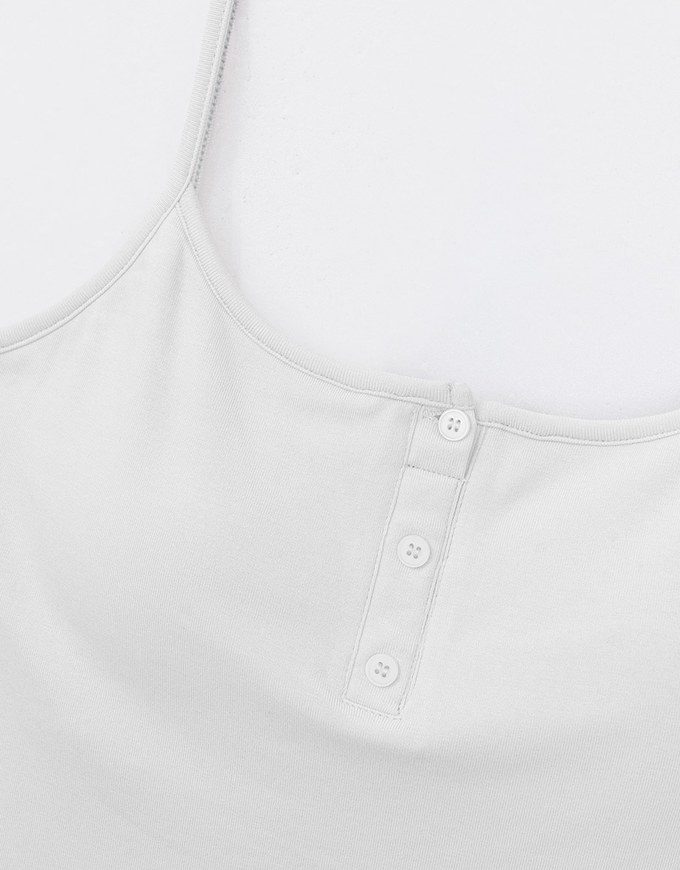 WARM↑UP Thin Heating Button Front Cami Bra Top