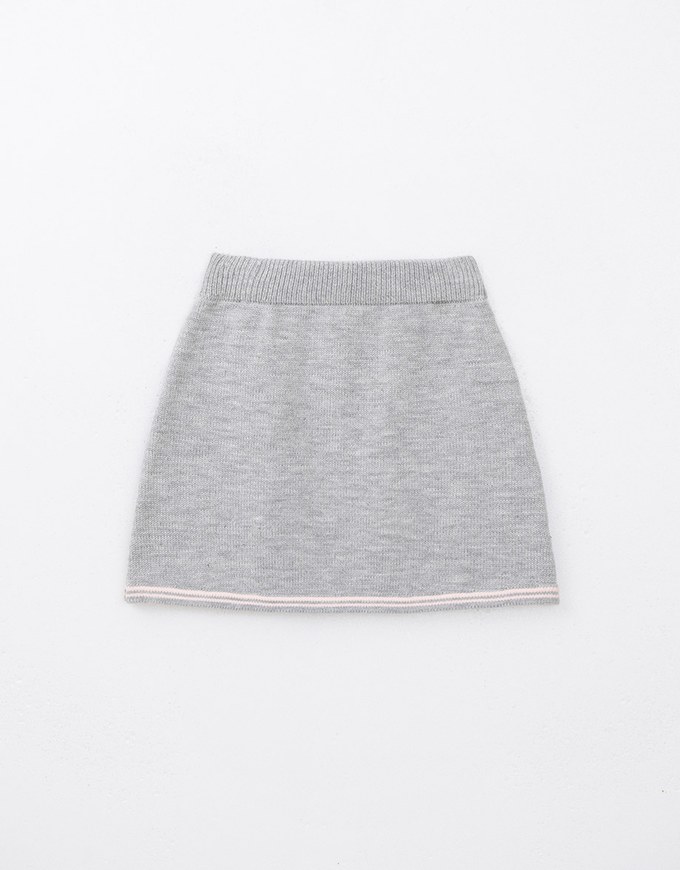 French Colorblock Bodycon Knit Mini Skirt