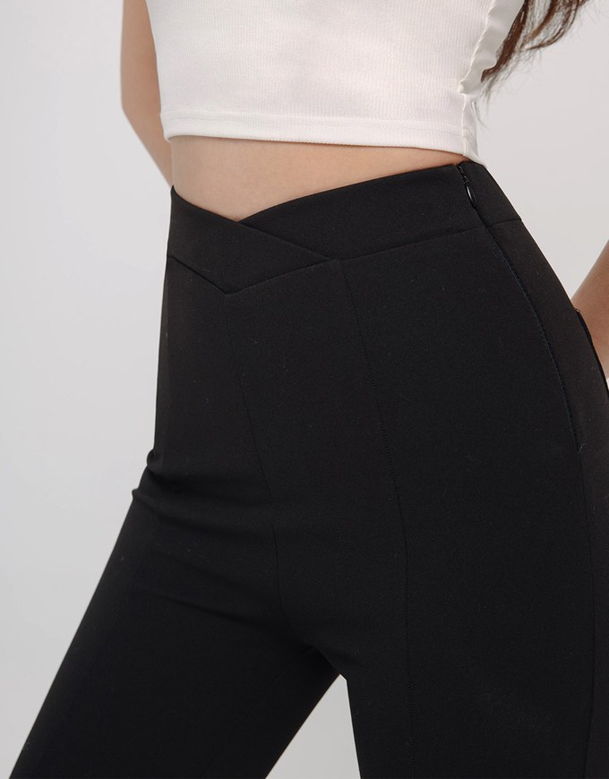 V Shaped Slimming High Waist Long Pants