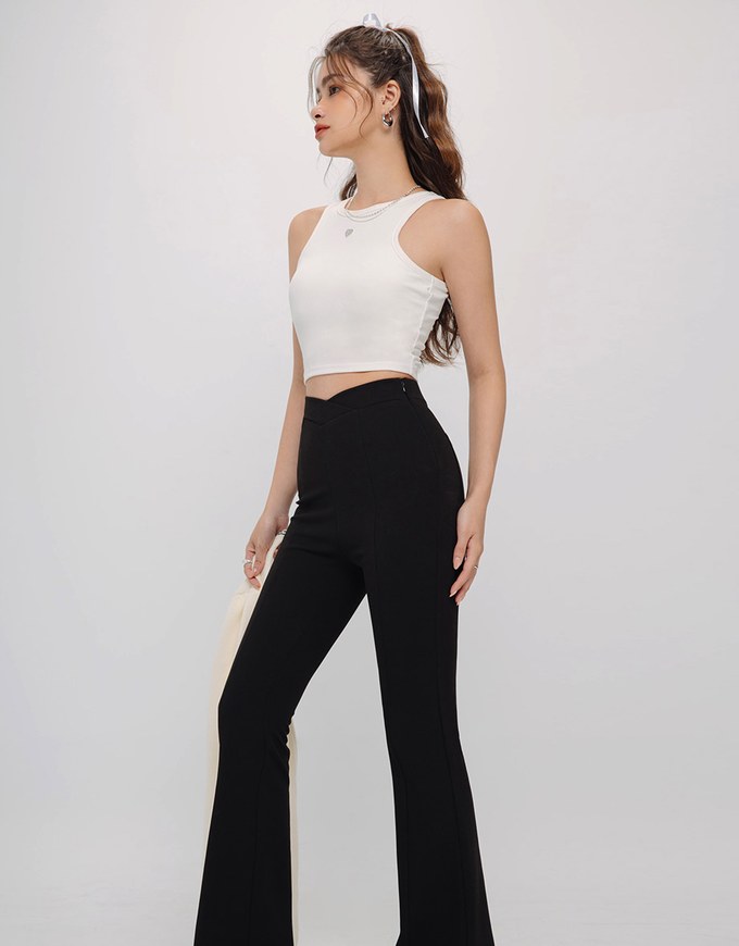 V Shaped Slimming High Waist Long Pants