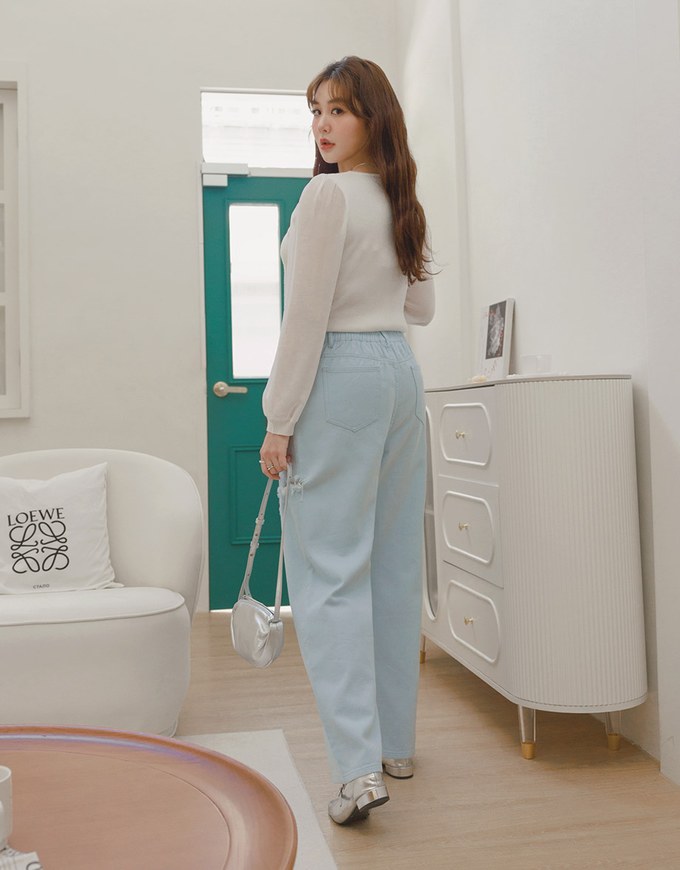 Classic Distressed High Waisted Wide Pants Culottes