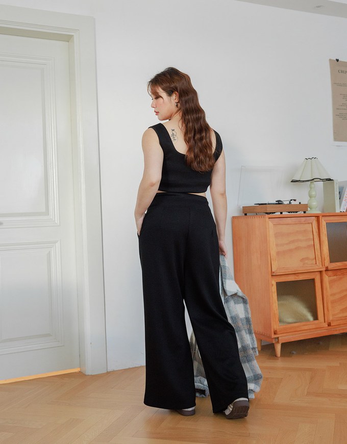 AIRY HOURGLASS High Waisted Wide Pants Culottes