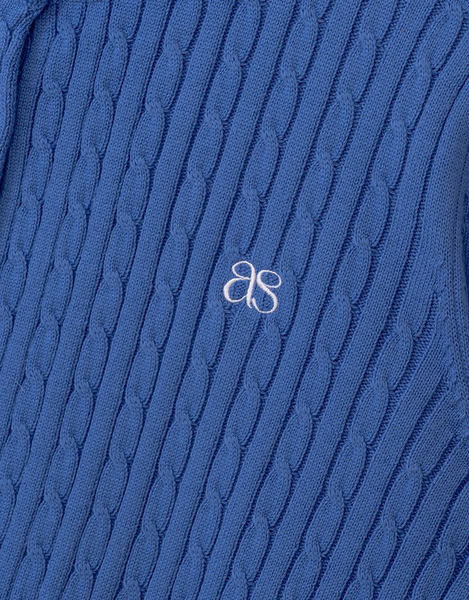 Brand Logo Cable Knit Cardigan Top