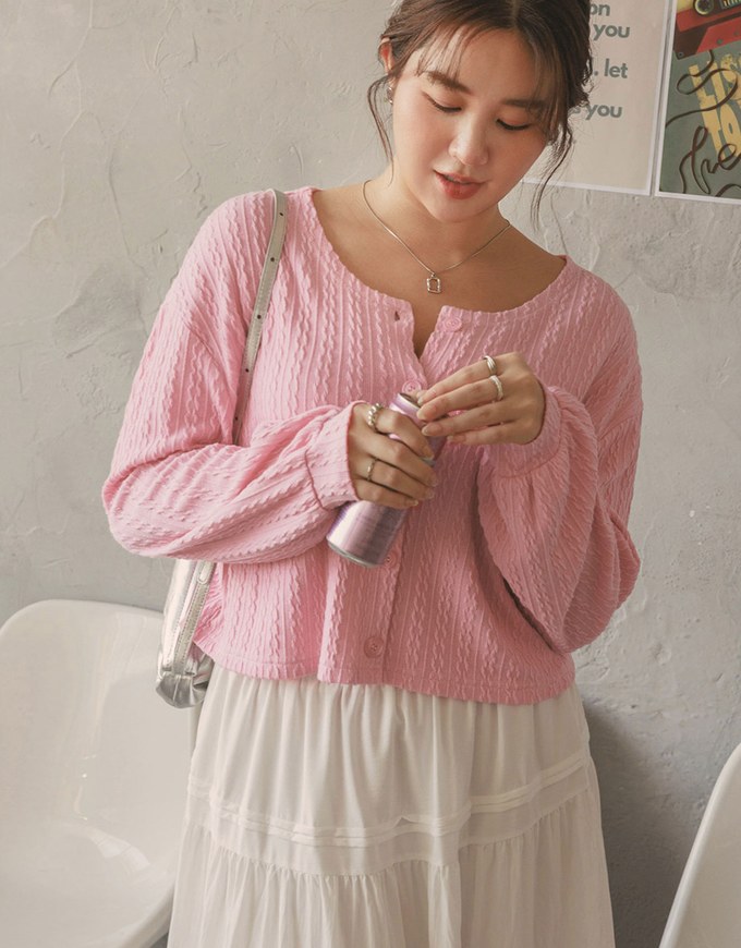 Lightweight Cable Knit Cardigan