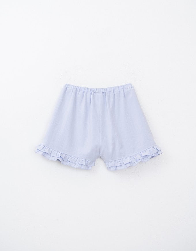 Playful Ruffle Trim Elastic Shorts