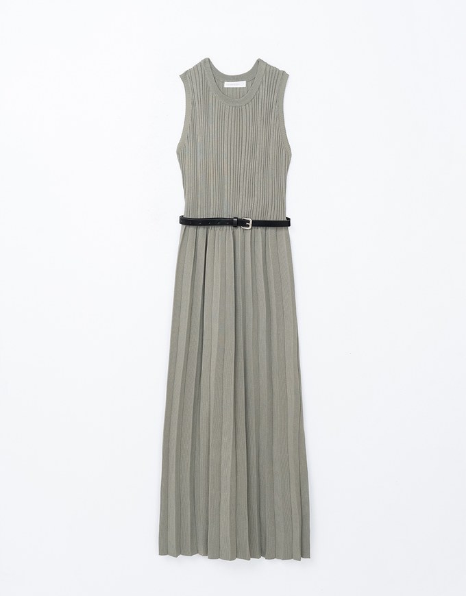 Elegant Knit Maxi Dress (With Belt)