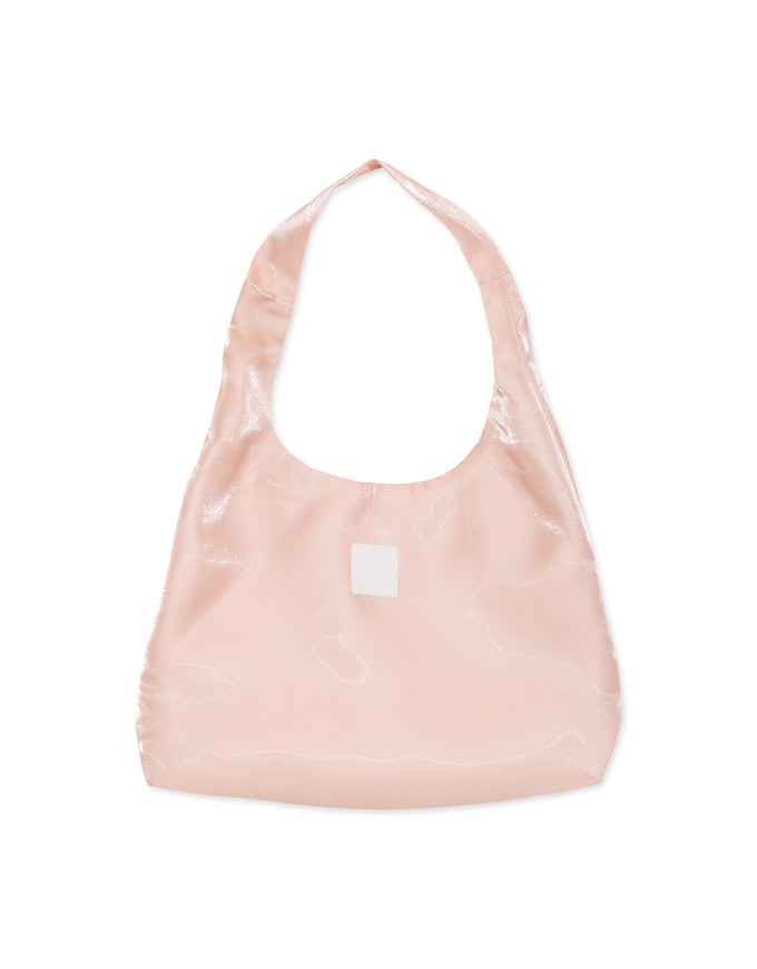 Brand Logo Chic Satin Shoulder Bag