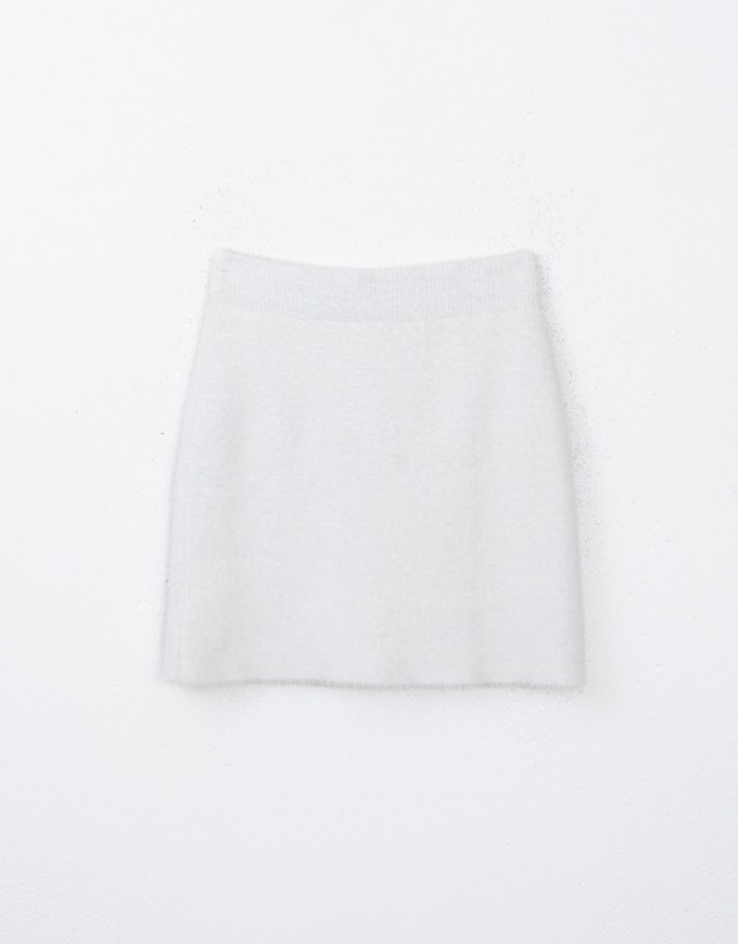 Fluffy Bodycon Mini Skirt