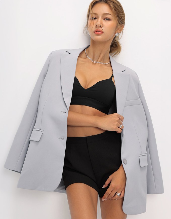 Minimalist Oversized Suit Jacket (With Shoulder Pads)