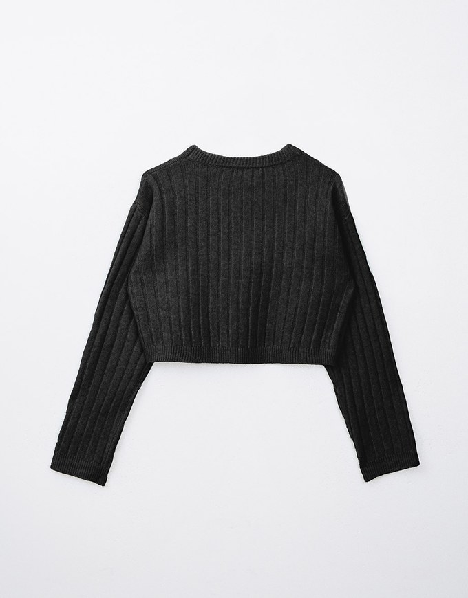 Long Sleeve Soft Knit Cropped Sweater