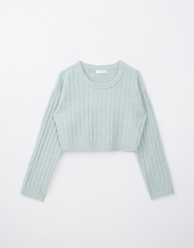 Long Sleeve Soft Knit Cropped Sweater