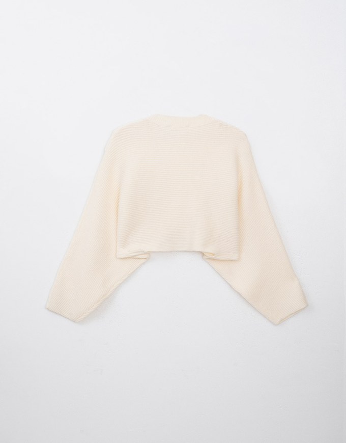 Loose Crossover Asymmetrical Hem Knitted Sweater