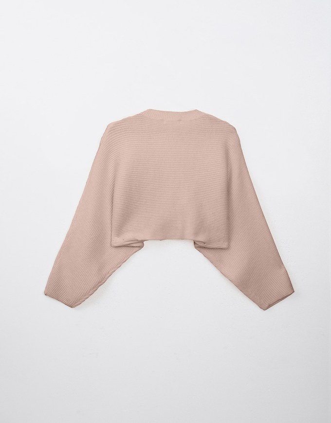 Loose Crossover Asymmetrical Hem Knitted Sweater