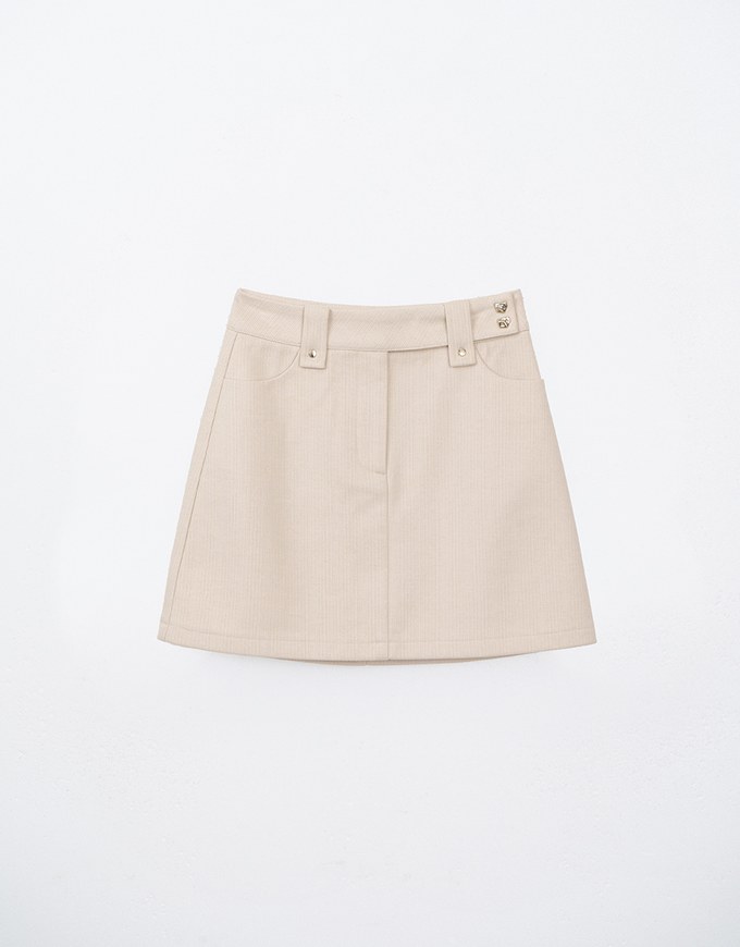 Sophisticated Straight Wool Mini Skirt