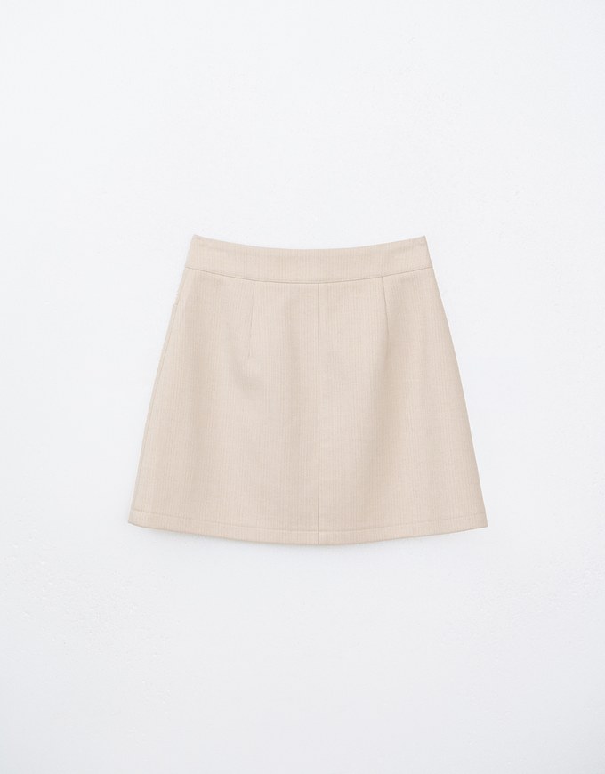 Sophisticated Straight Wool Mini Skirt