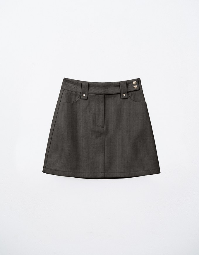 Sophisticated Straight Wool Mini Skirt