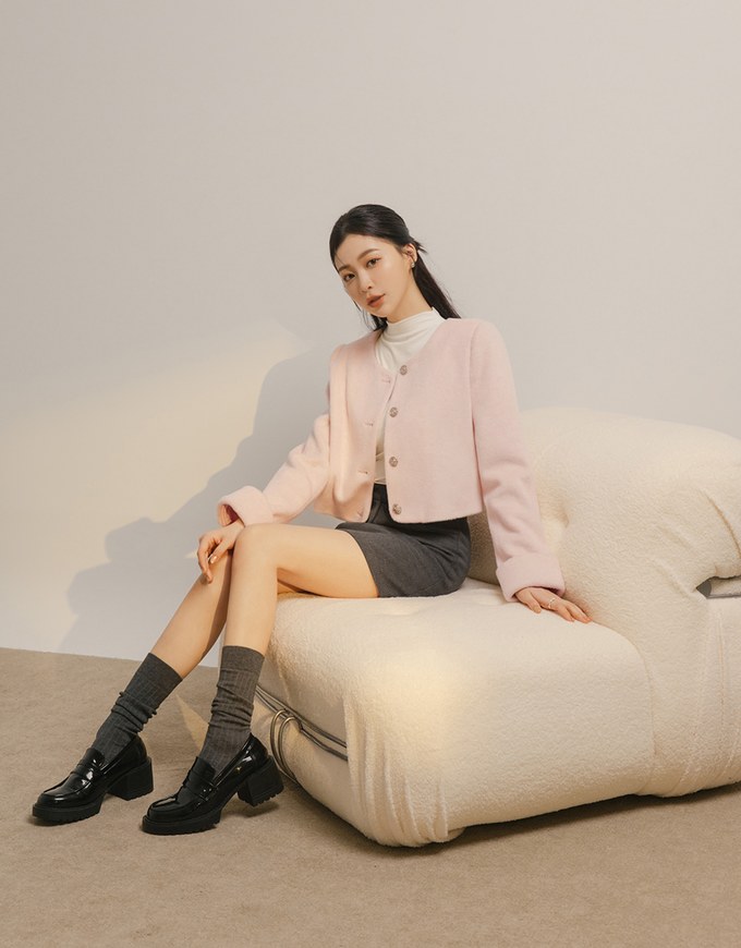 Sophisticated Straight Wool Mini Skirt