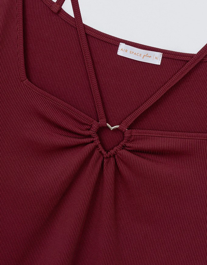 Heart Cut Out Halter Neck Top