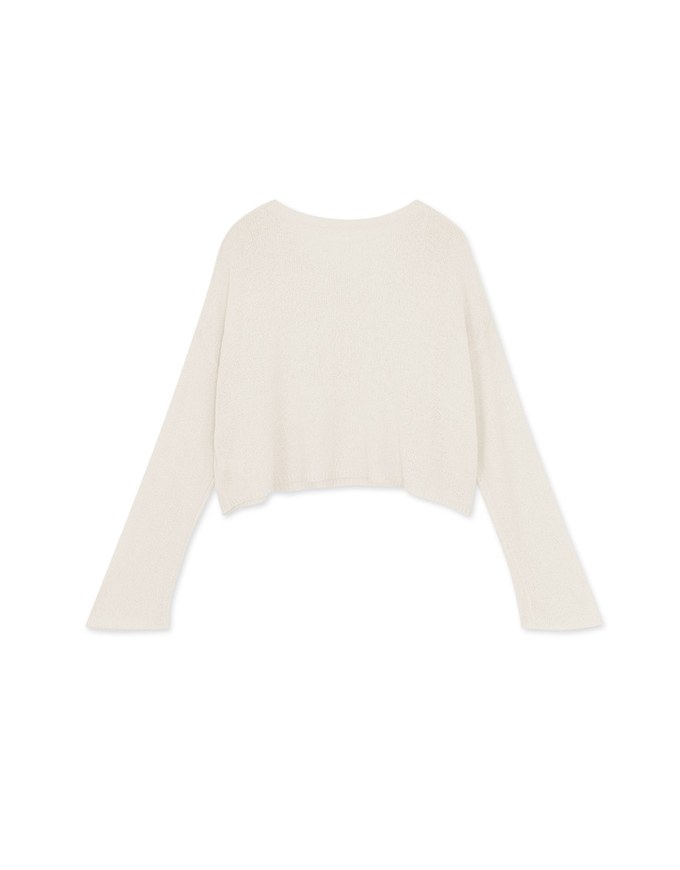 Micro Transparent Gradient Letter Knitted Sweater