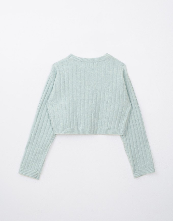 Long Sleeve Soft Knit Cropped Sweater